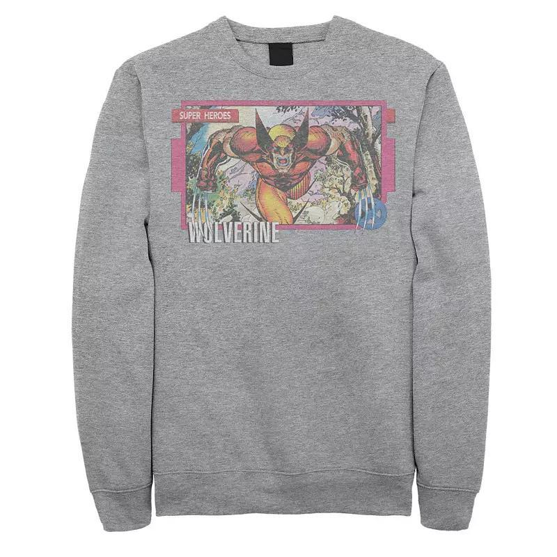 Men's Marvel X-Men Wolverine Super Heroes Portrait Panel Sweatshirt, Size: Medium, Athletic Grey Product Image