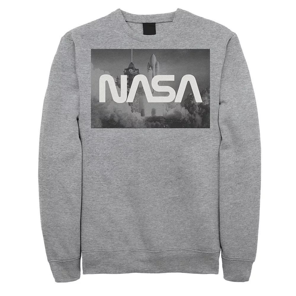 Men's NASA Space Shuttle Blast Off Text Over Lay Sweatshirt,  Product Image