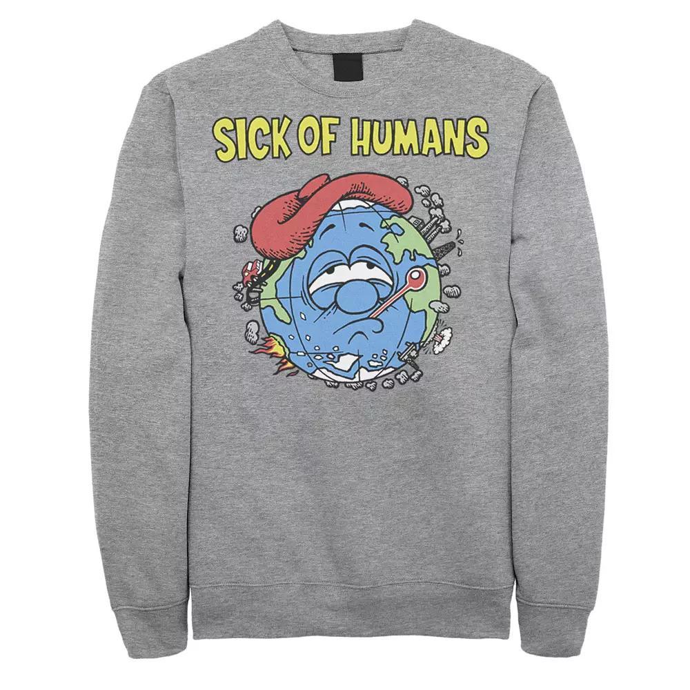 Men's Sick Of Humans Planet Earth Fleece,  Product Image