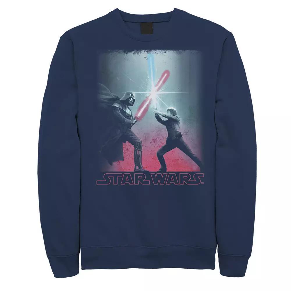 Men's Star Wars Darth Vader Luke Skywalker Battle Silhouette Sweatshirt,  Product Image