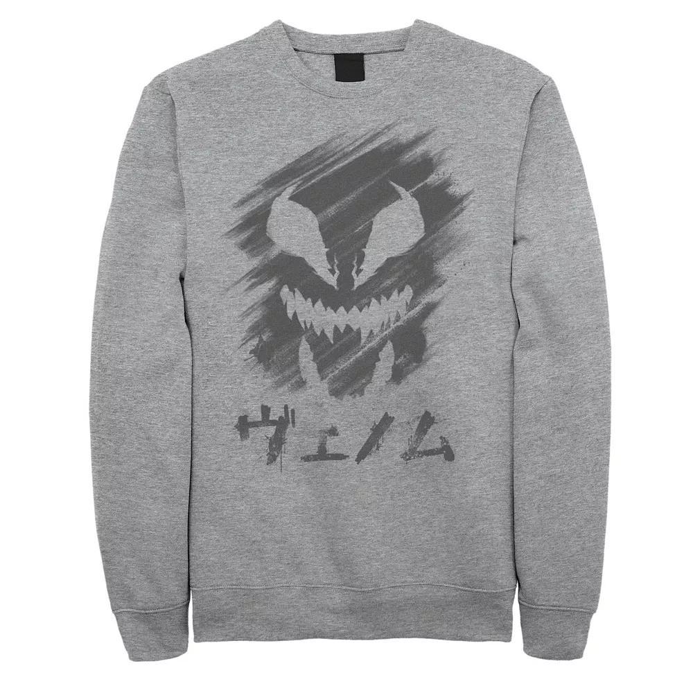 Men's Marvel Venom Kanji Face Brush Strokes Fleece,  Product Image