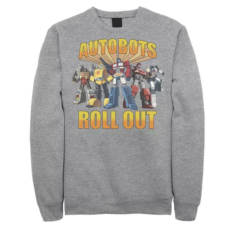 Mens Transformers Group Shot Autobots Roll Out Sweatshirt Athletic Grey Product Image