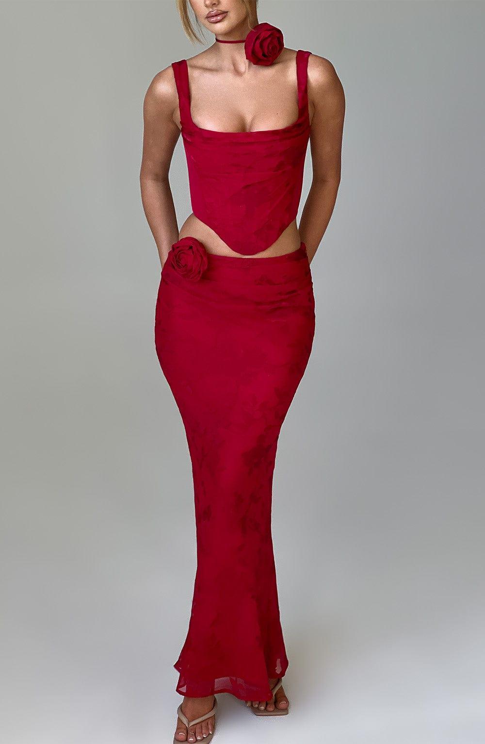Elizabeth Maxi Skirt - Red Product Image