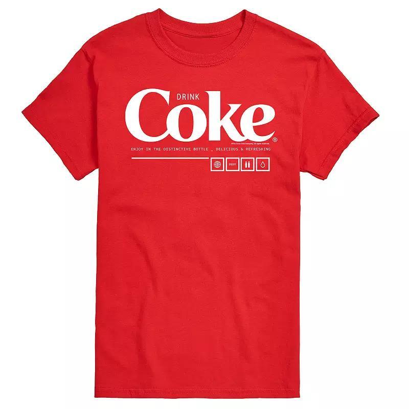 Men's Coca-Cola Drink Coke Enjoy Graphic Tee, Size: Large Tall, Blue Product Image