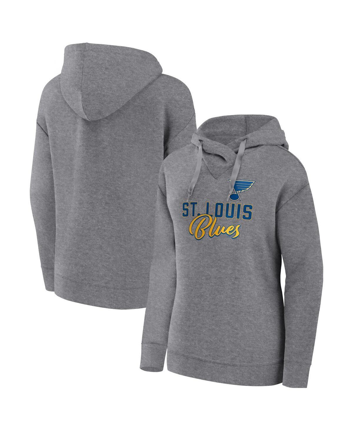 Women's Fanatics Branded Heather Gray Tampa Bay Lightning Script Favorite Pullover Hoodie, Size: Small, Lgh Grey Product Image