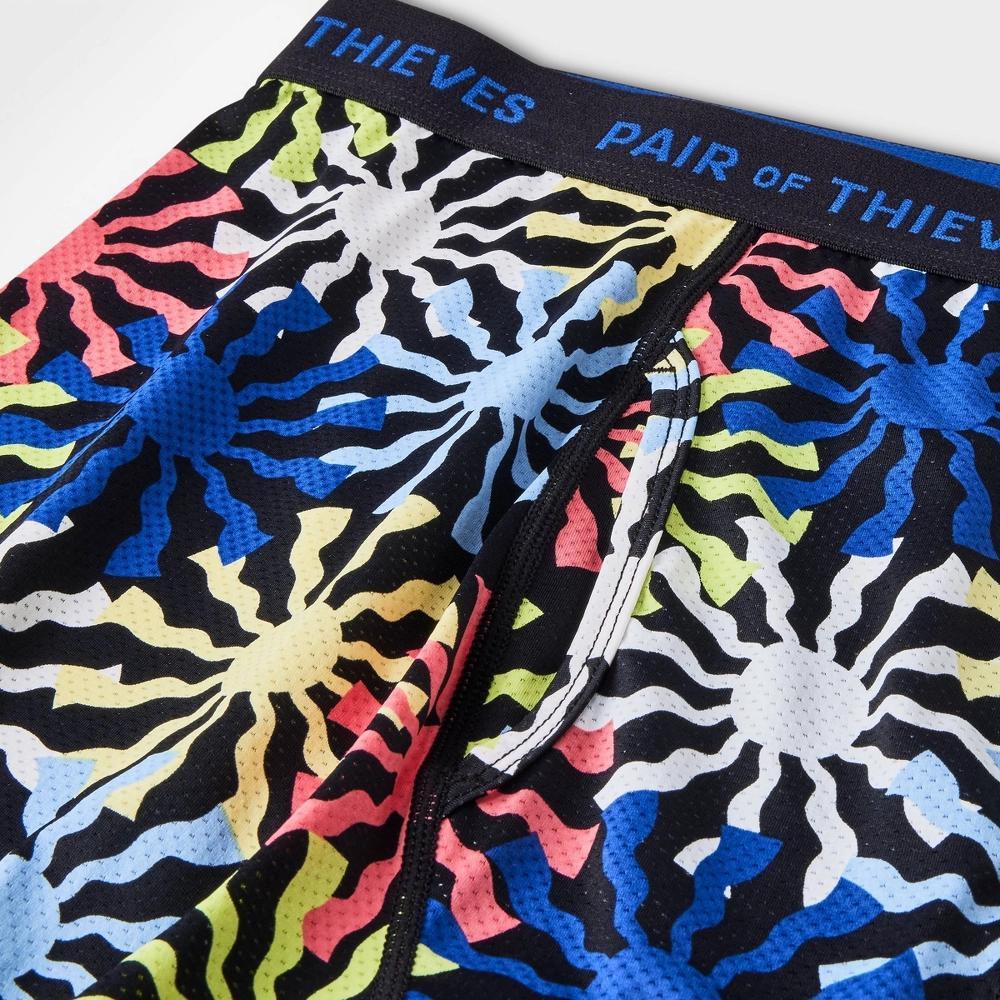 Pair of Thieves Mens Starburst Print Super Fit Boxer Briefs - Blue/White/Red M Product Image