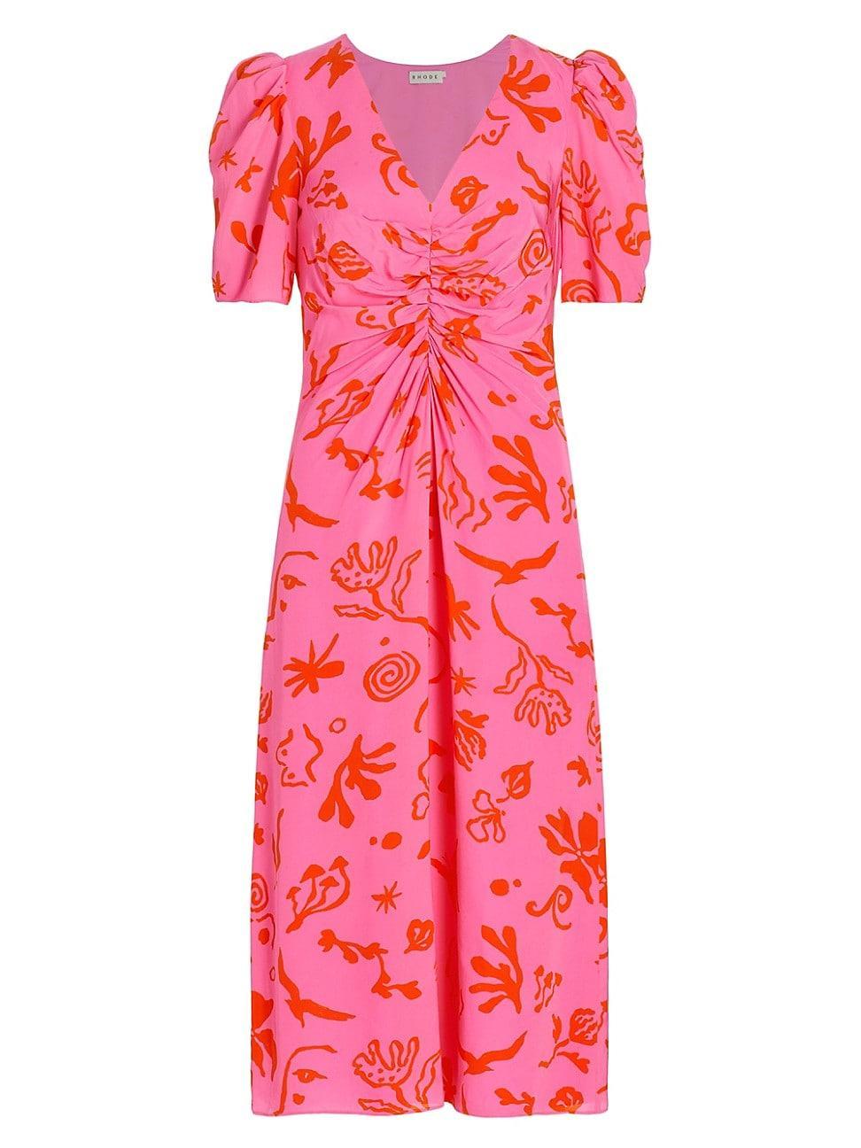 Womens Maci Printed Midi-Dress Dress Product Image