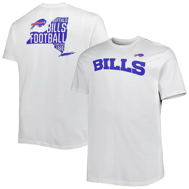 Men's Fanatics Branded White Buffalo Bills Big & Tall Hometown Collection Hot Shot T-Shirt, Size: 3XLT Product Image