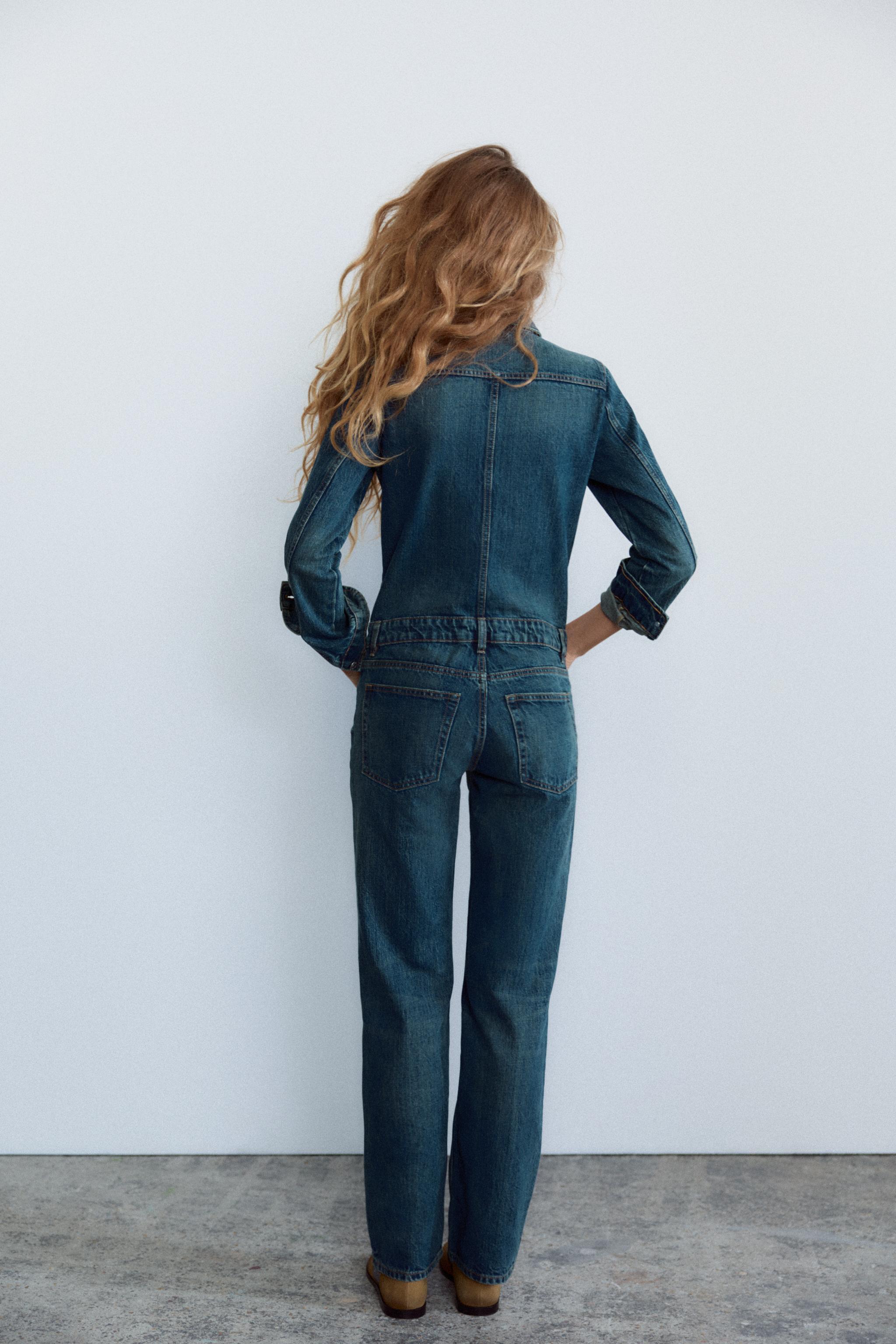 STRAIGHT TRF DENIM JUMPSUIT Product Image