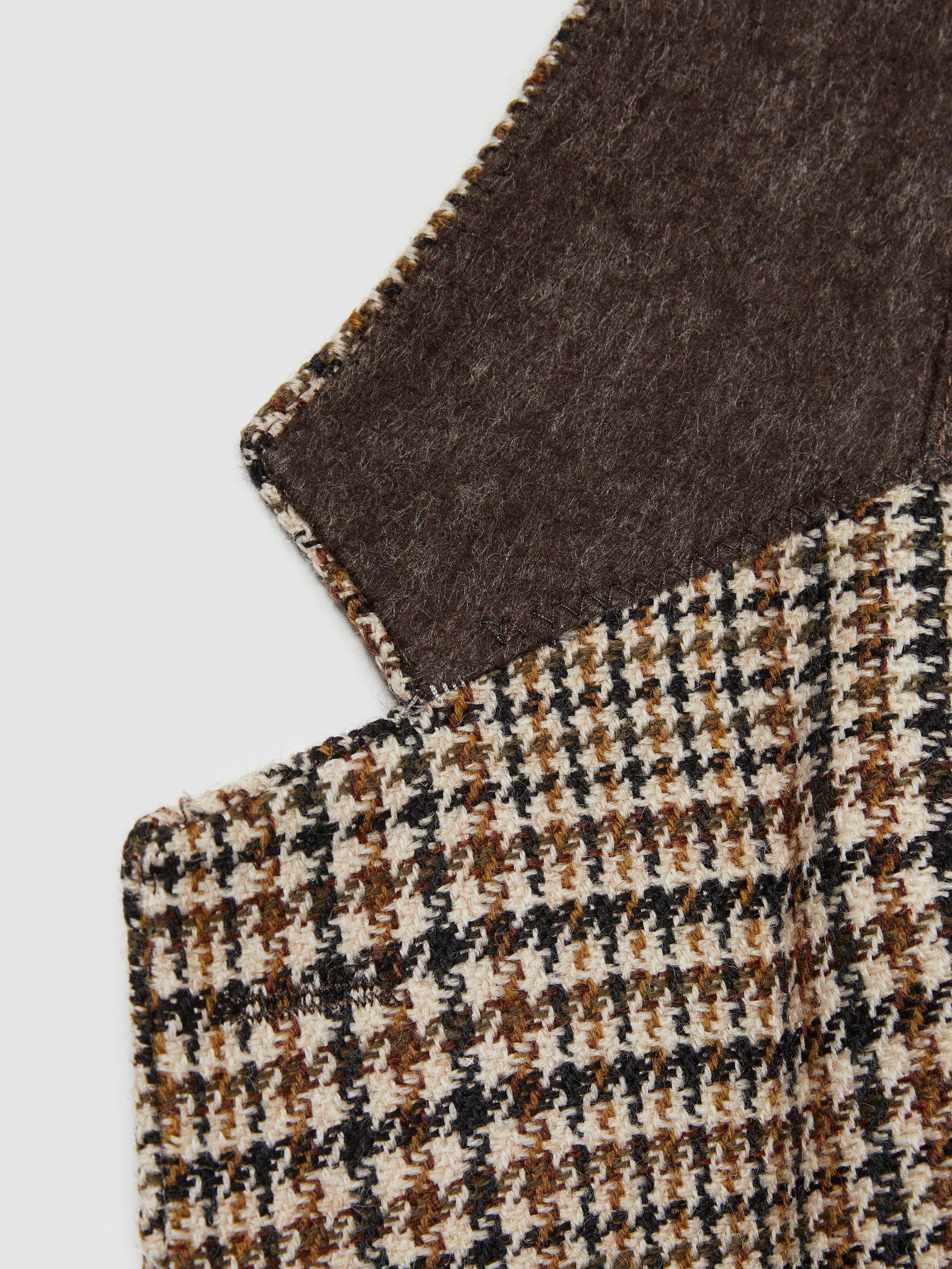 Atelier Single-Breasted Blazer in Wool Prince of Wales-Check in Brown Product Image