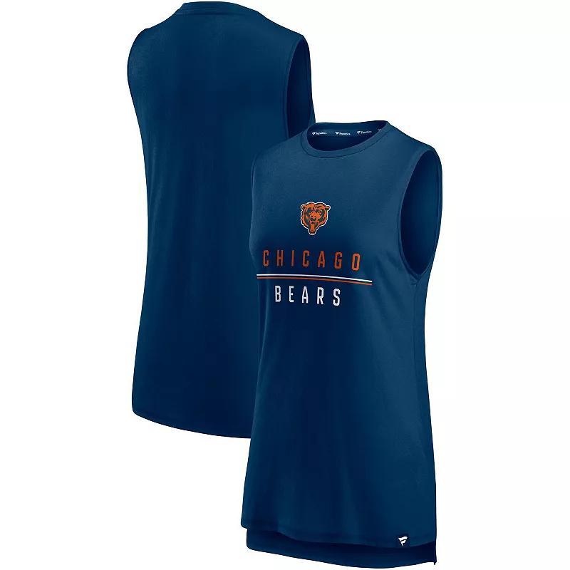 Women's Fanatics Branded Navy Chicago Bears True Contender Tank Top, Size: Medium, Blue Product Image