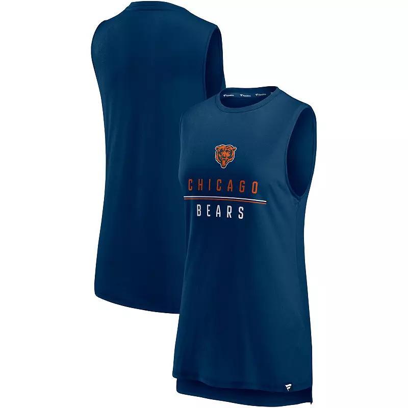 Women's Fanatics Branded Navy Chicago Bears True Contender Tank Top, Size: Medium, Blue Product Image