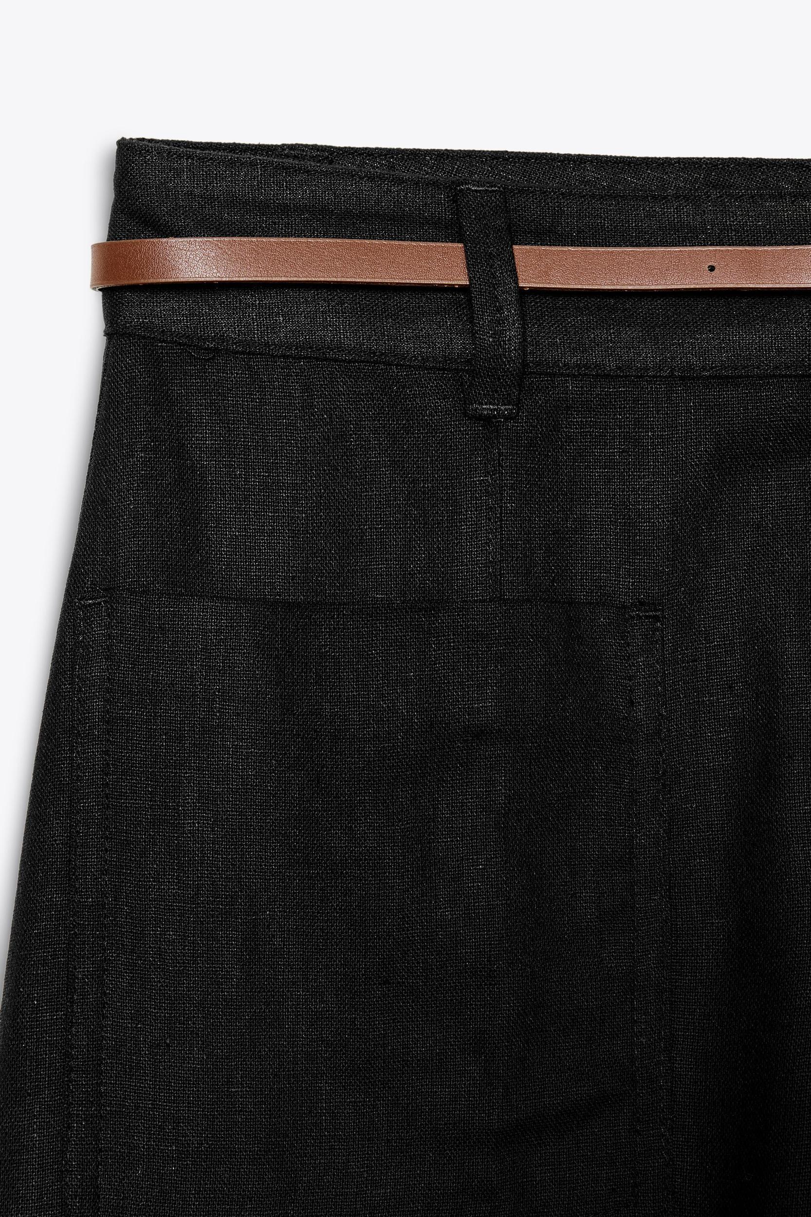 BELTED LINEN CULOTTES Product Image