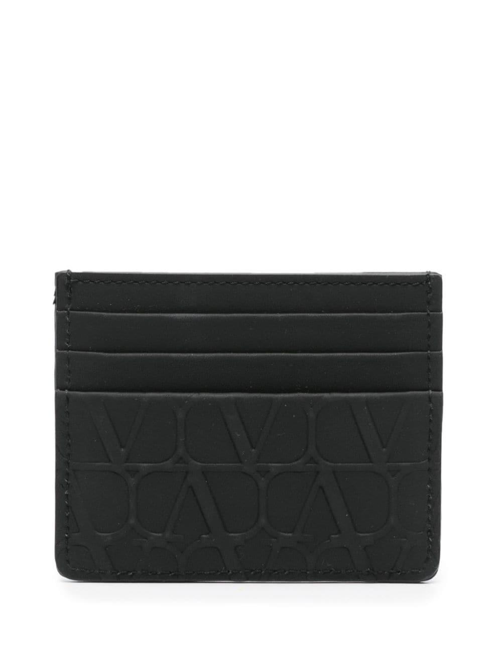 Toile Iconographe Leather Card Holder In Black Product Image