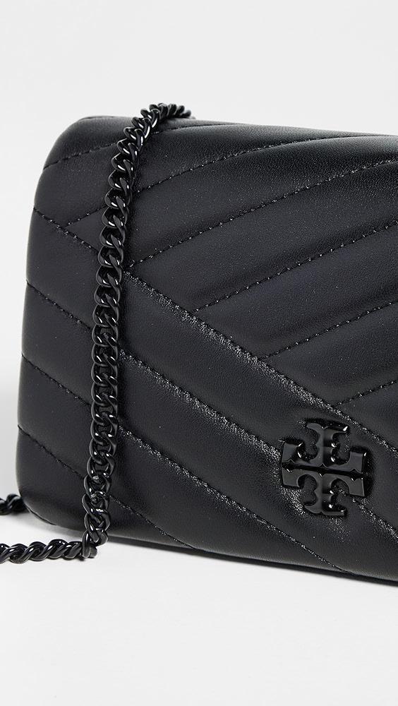 Tory Burch Kira Chevron Powder Coated Chain Wallet | Shopbop Product Image