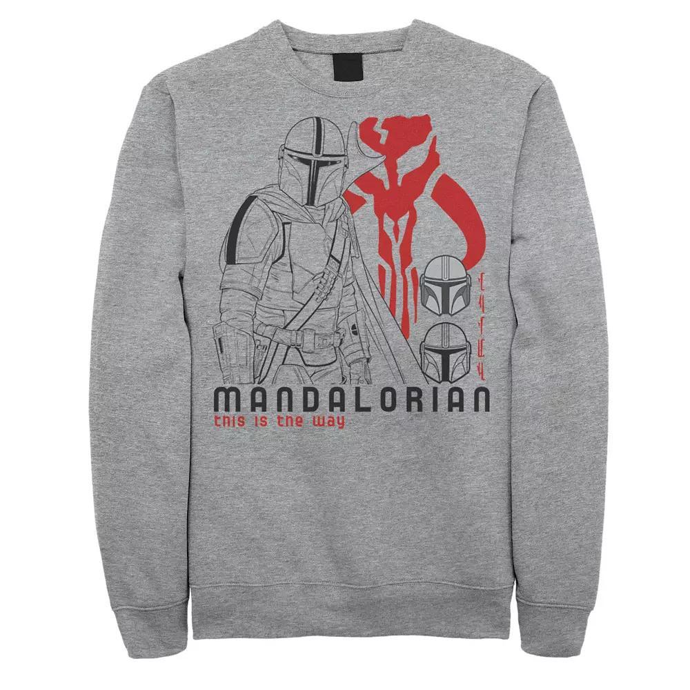 Men's Star Wars The Mandalorian This Is The Way Line Art Sweatshirt,  Product Image