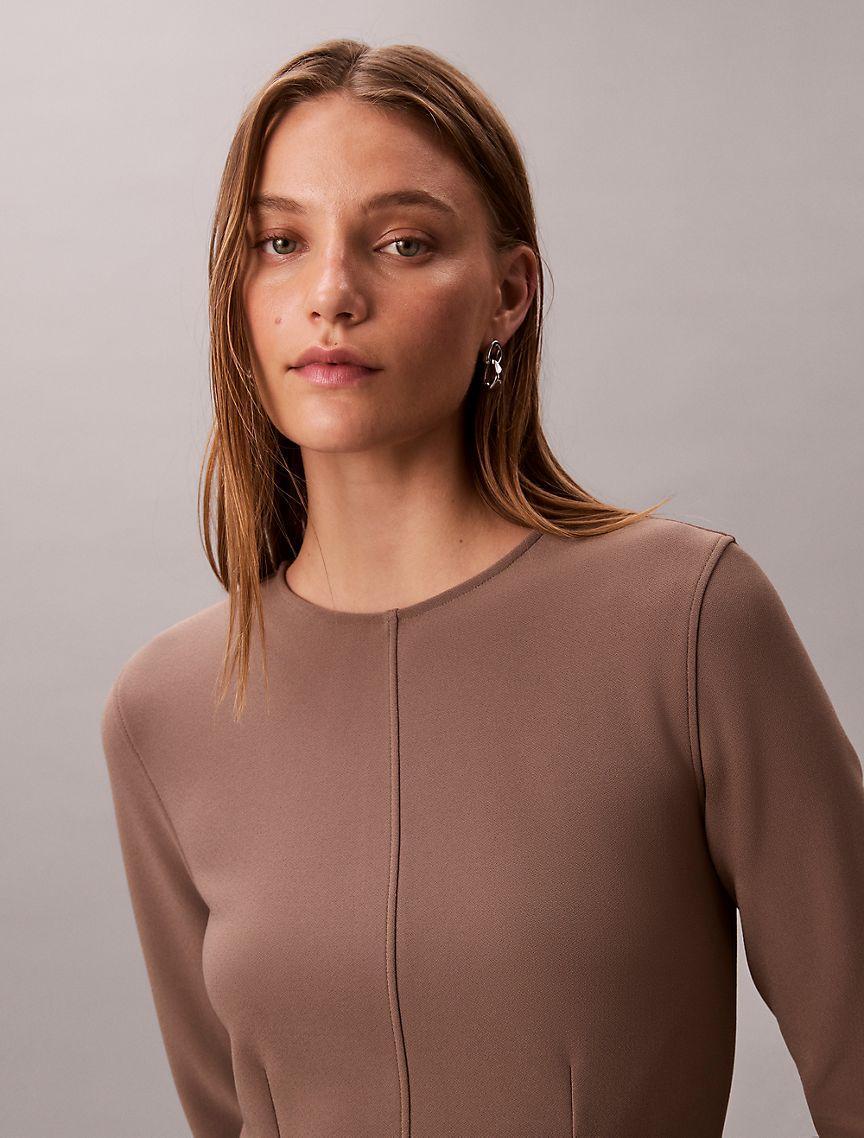 Tailored Knit Slim Tunic Top Product Image