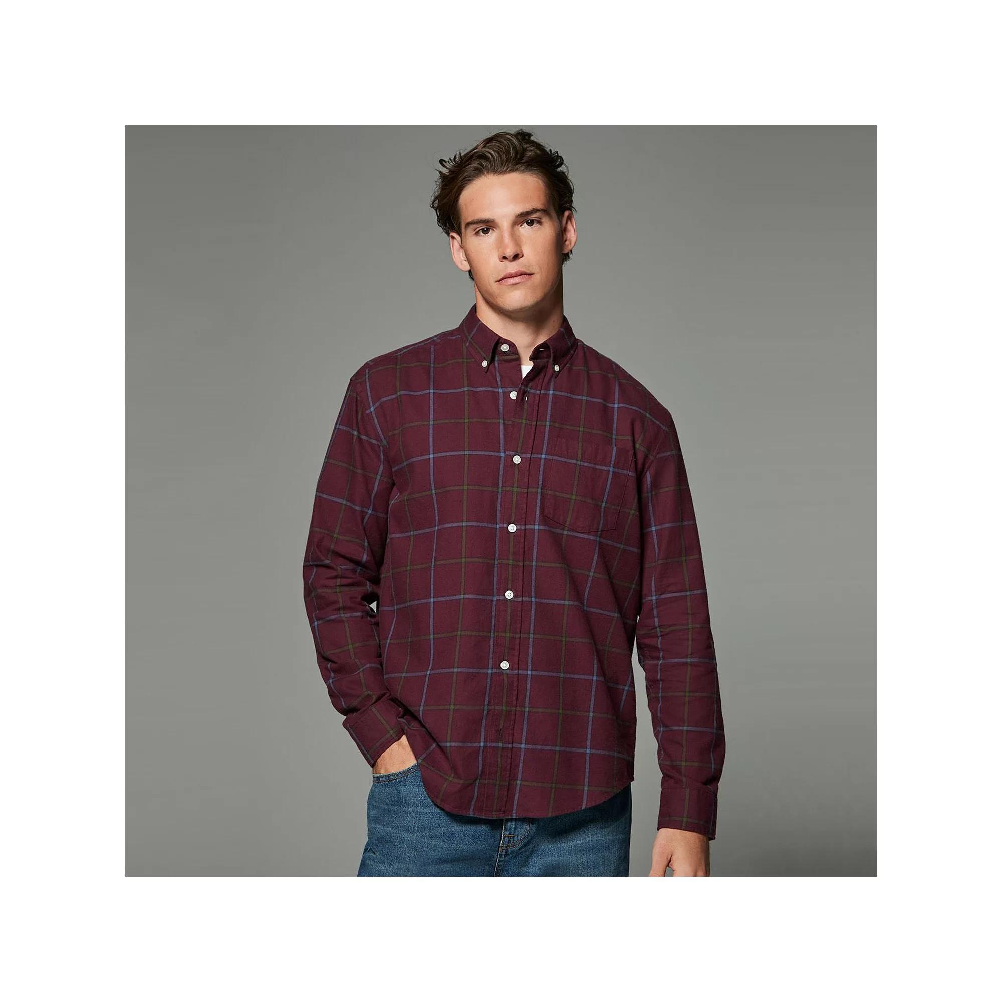 Men's NEXT Check Shirt, Size: Small, Red Product Image