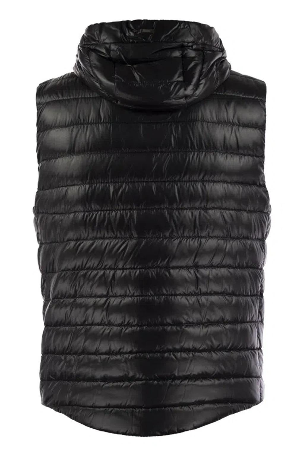 HERNO Luxury Water-resistant Sleeveless Down Vest In Night Blue Product Image