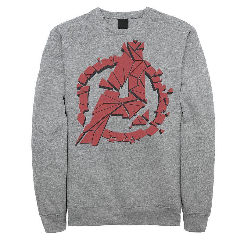 Men's Marvel Avengers Endgame Shattered Logo Sweatshirt, Size: XL, Athletic Grey Product Image