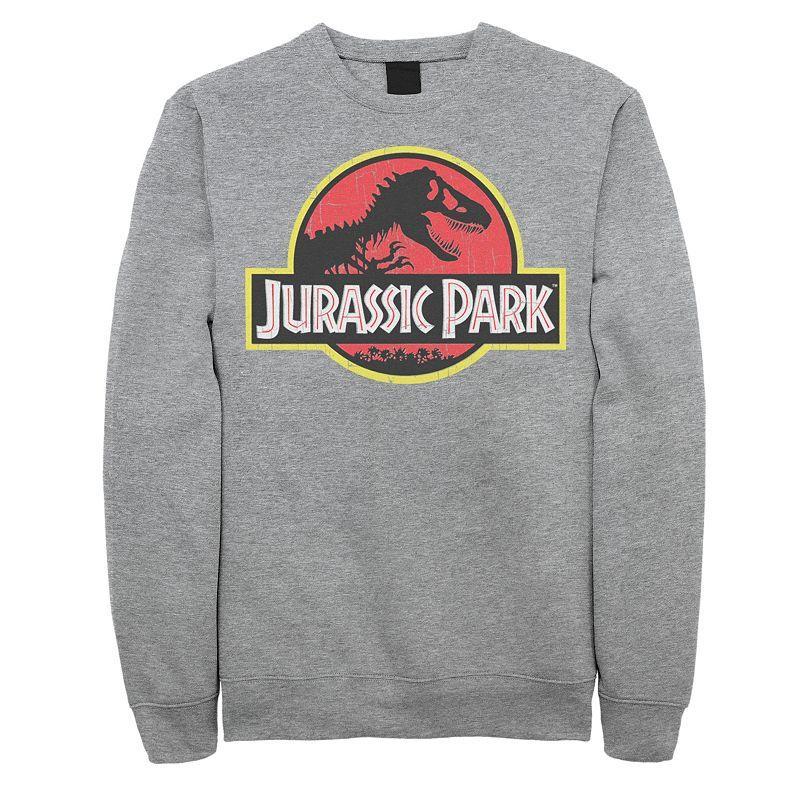 Mens Jurassic Park Rap Attack Sweatshirt Athletic Grey Product Image