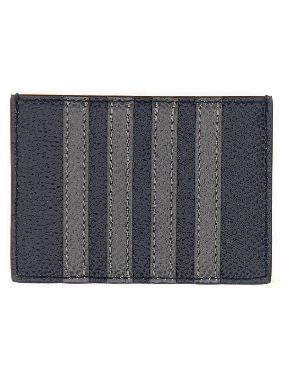 THOM BROWNE 4bar Card Holder In Blue Product Image