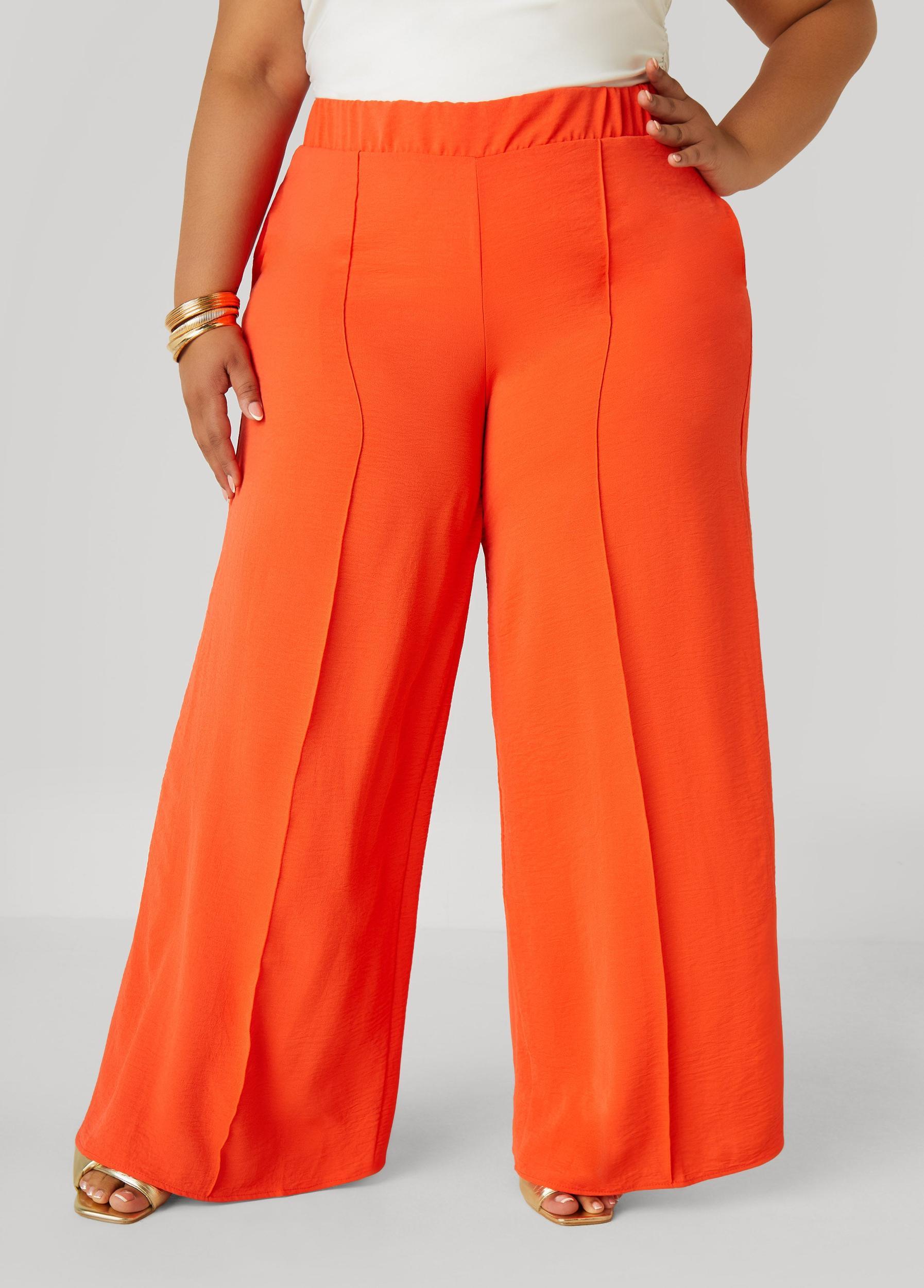 Seamed Textured Wide Leg Pants Product Image