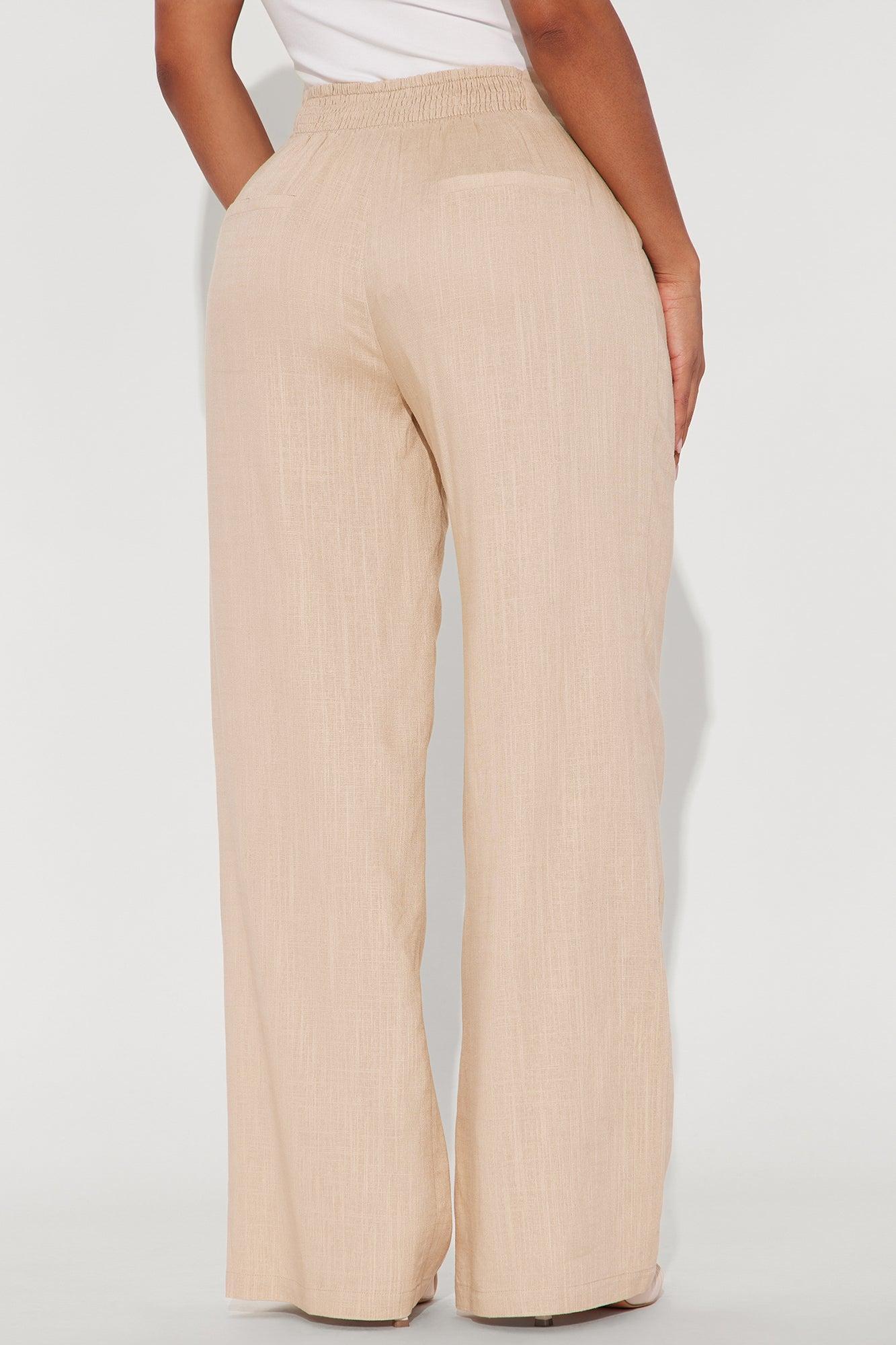 Make A Statement Linen Trouser - Tan Product Image