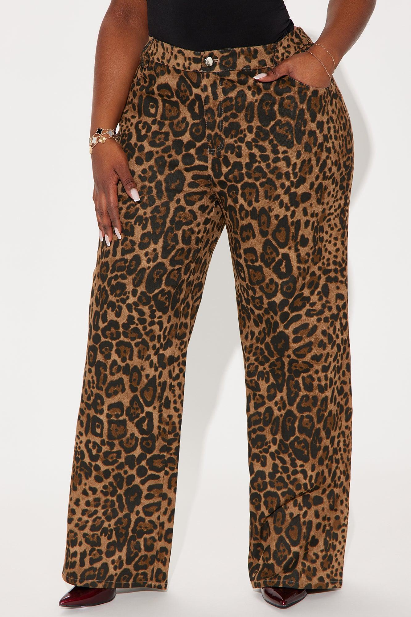 Sneaking Out Leopard Pant - Brown/combo Product Image