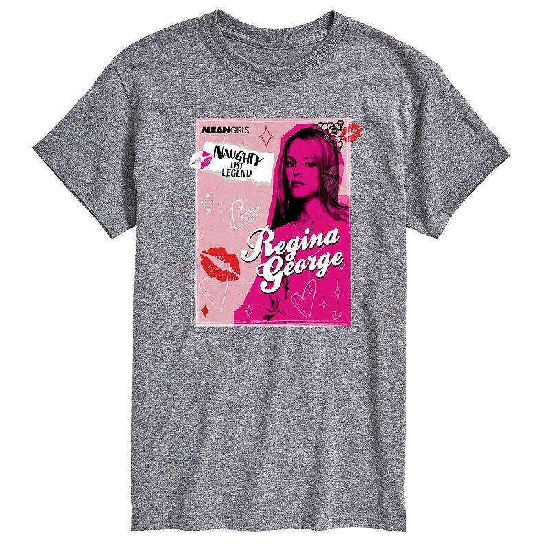 Men's Mean Girls Regina George Naughty List Graphic Tee, Size: XXL, Grey Gray Product Image