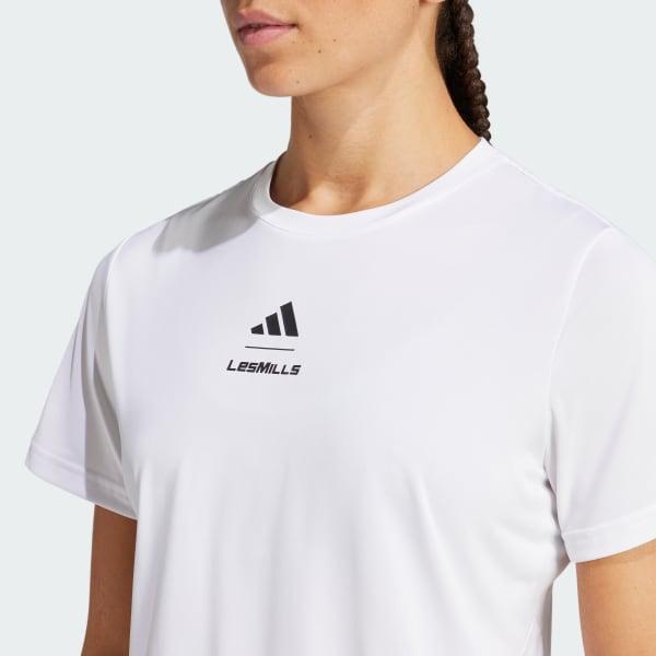 adidas Les Mills Graphic Tank Top White XL Womens Product Image