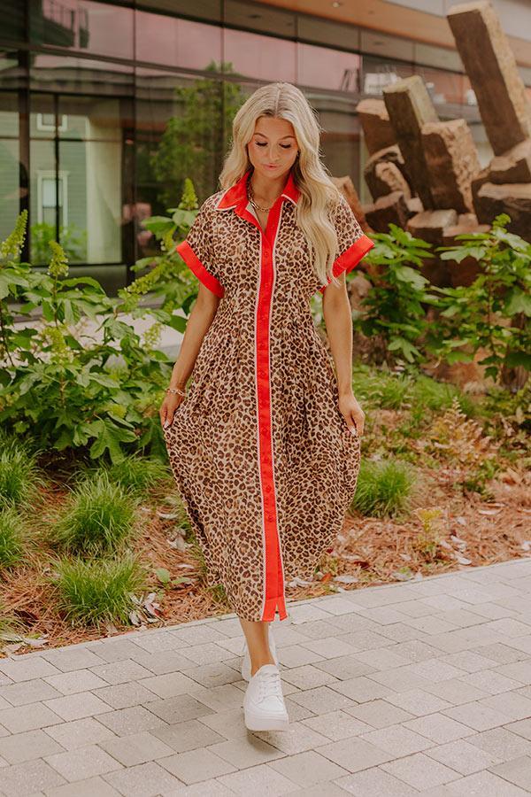 Chic Statement Button Down Midi Dress Product Image