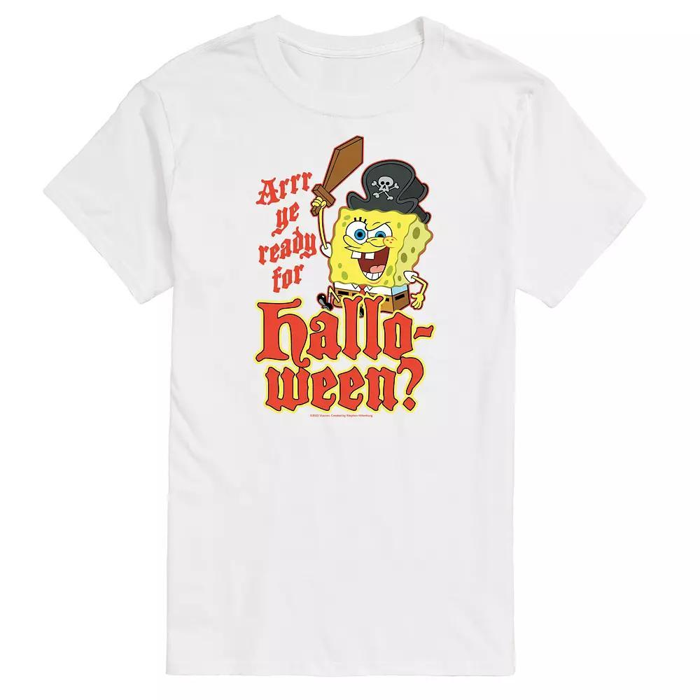 Big & Tall Spongebob Squarepants Arr Ye Ready For Halloween Graphic Tee, Men's,  Product Image