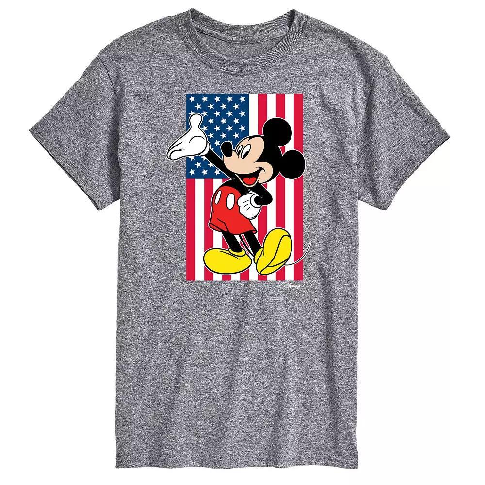 Disney's Mickey Mouse Men's Flag Graphic Tee, Size: XXL, Gray Product Image