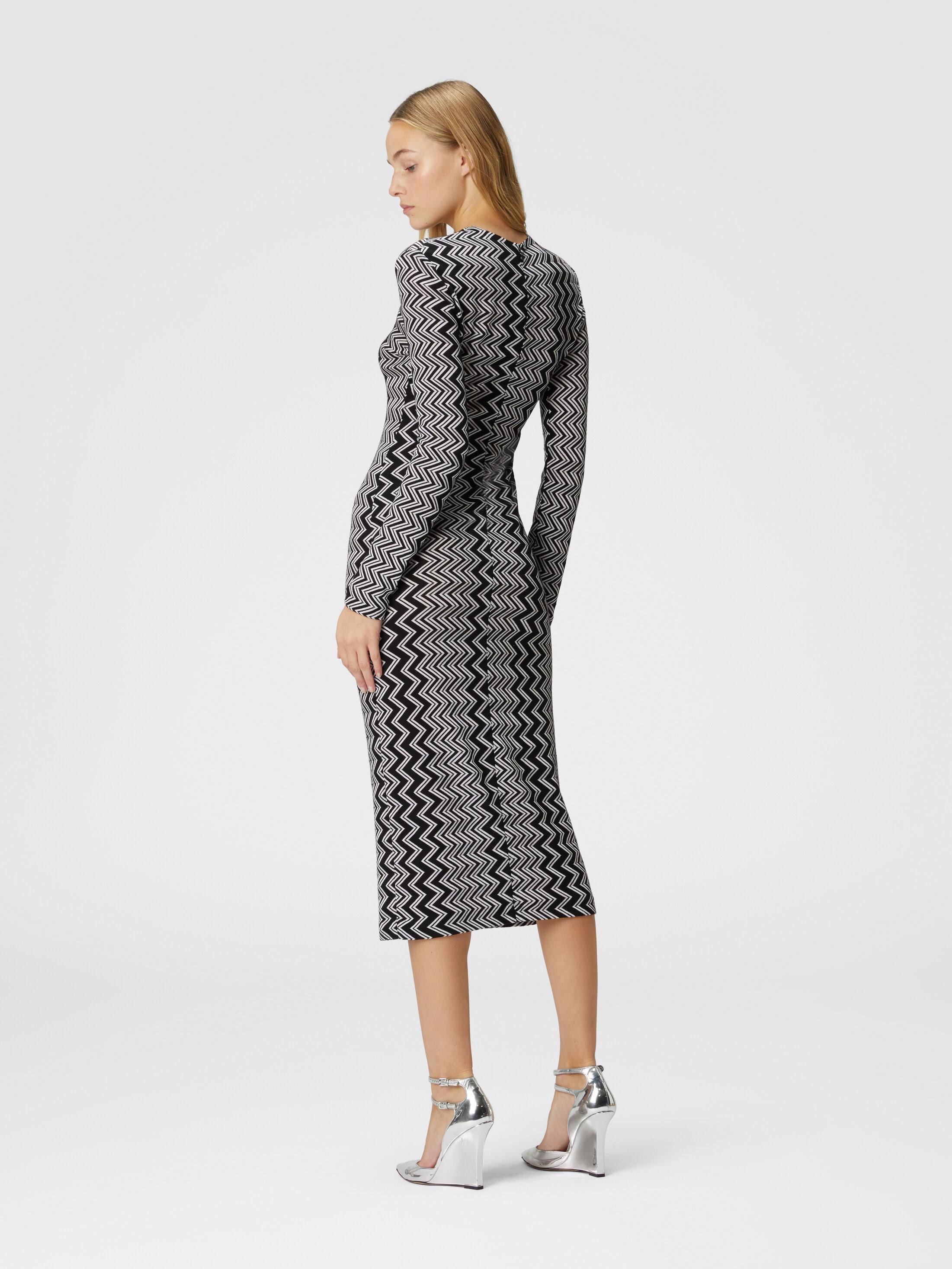 Zigzag wool and viscose midi dress Product Image