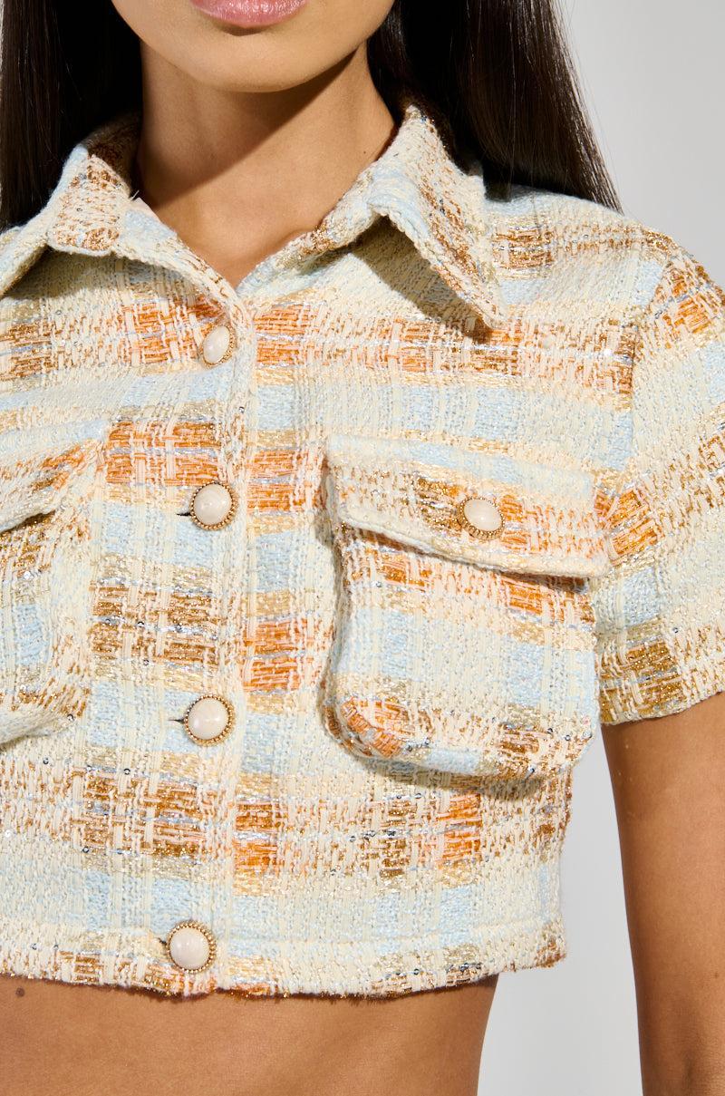 PRETTY LADY BUTTON DOWN TOP Product Image