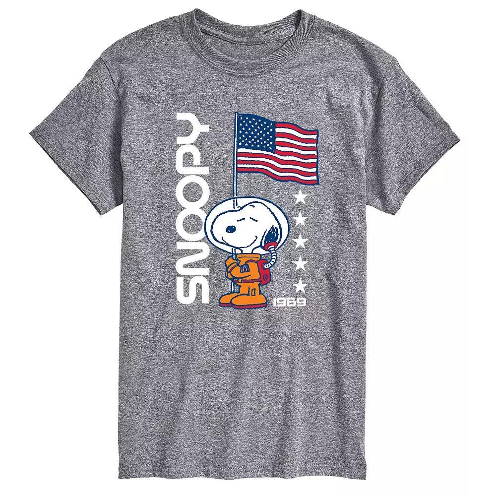 Men's Peanuts Snoopy Flag 1969 Tee, Size: Medium, Gray Product Image