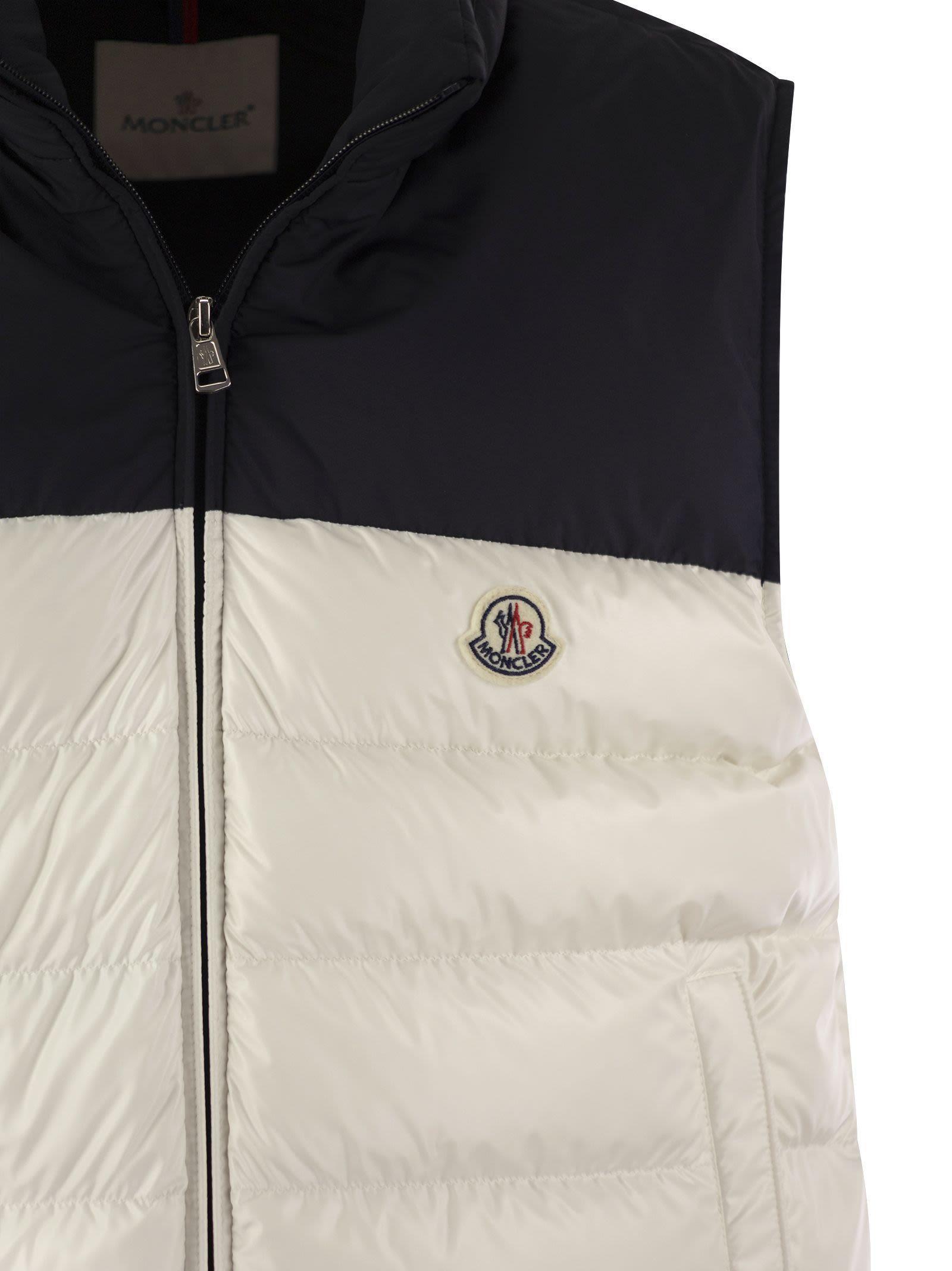 MONCLER Cerces - Down Filled Gilet In White Product Image