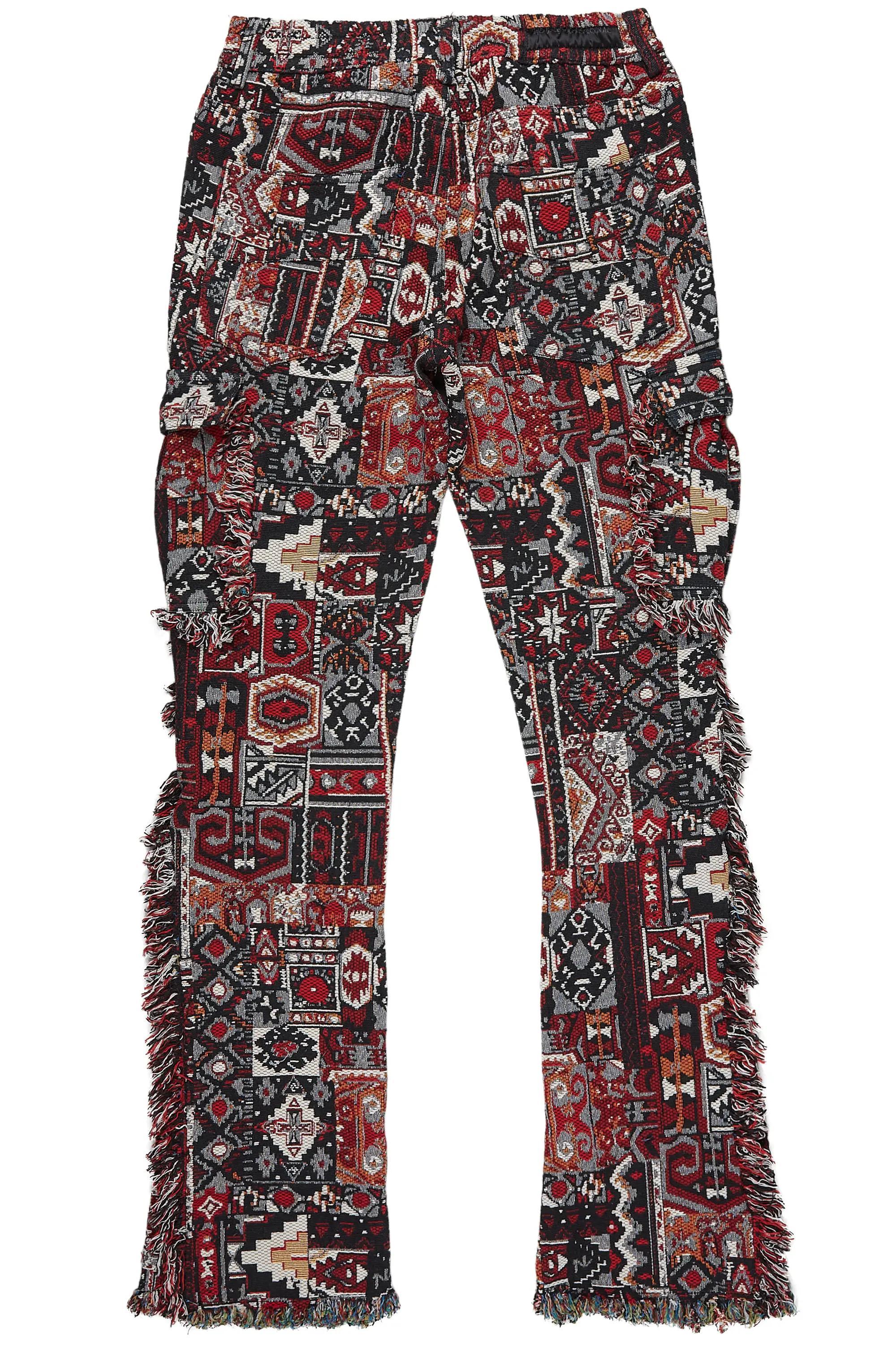 Ayami Black/Multi Slim Tapestry Flare Pants Male Product Image