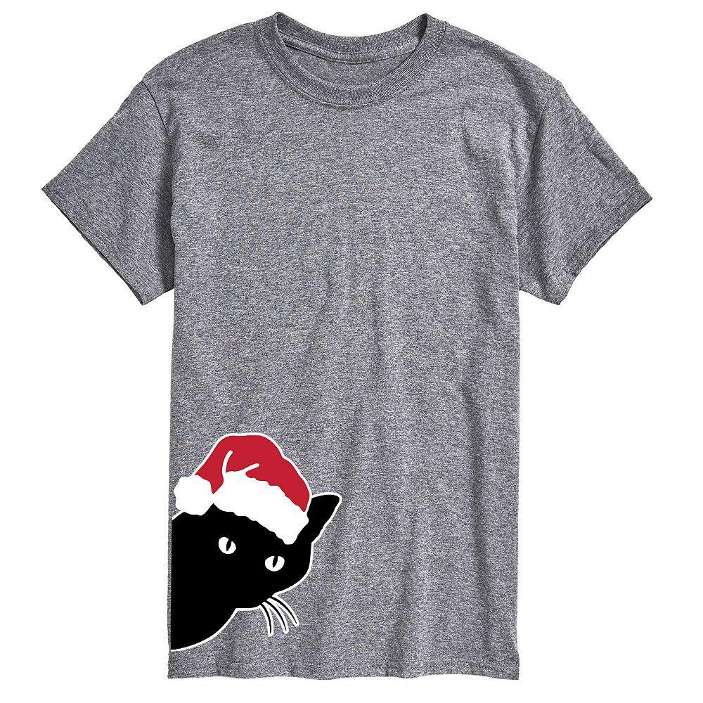 Big & Tall Peeking Cat Tee, Men's,  Product Image