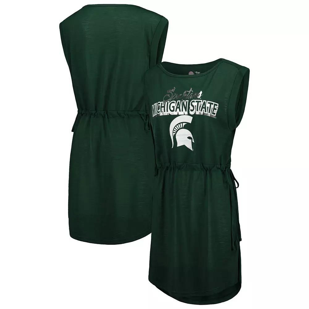 Women's G-III 4Her by Carl Banks Green Michigan State Spartans GOAT Swimsuit Cover-Up Dress,  Product Image
