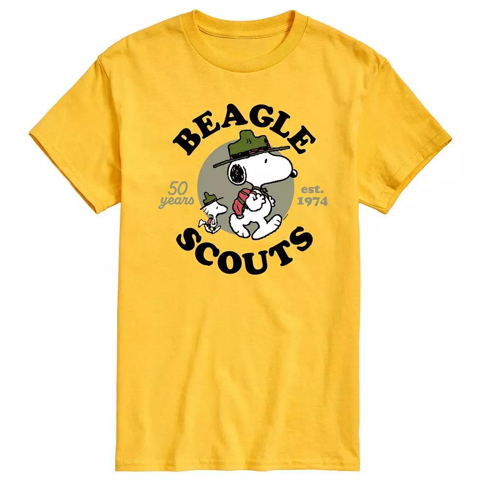 Men's Peanuts Beagle Scout Snoopy Woodstock Graphic Tee,  Product Image