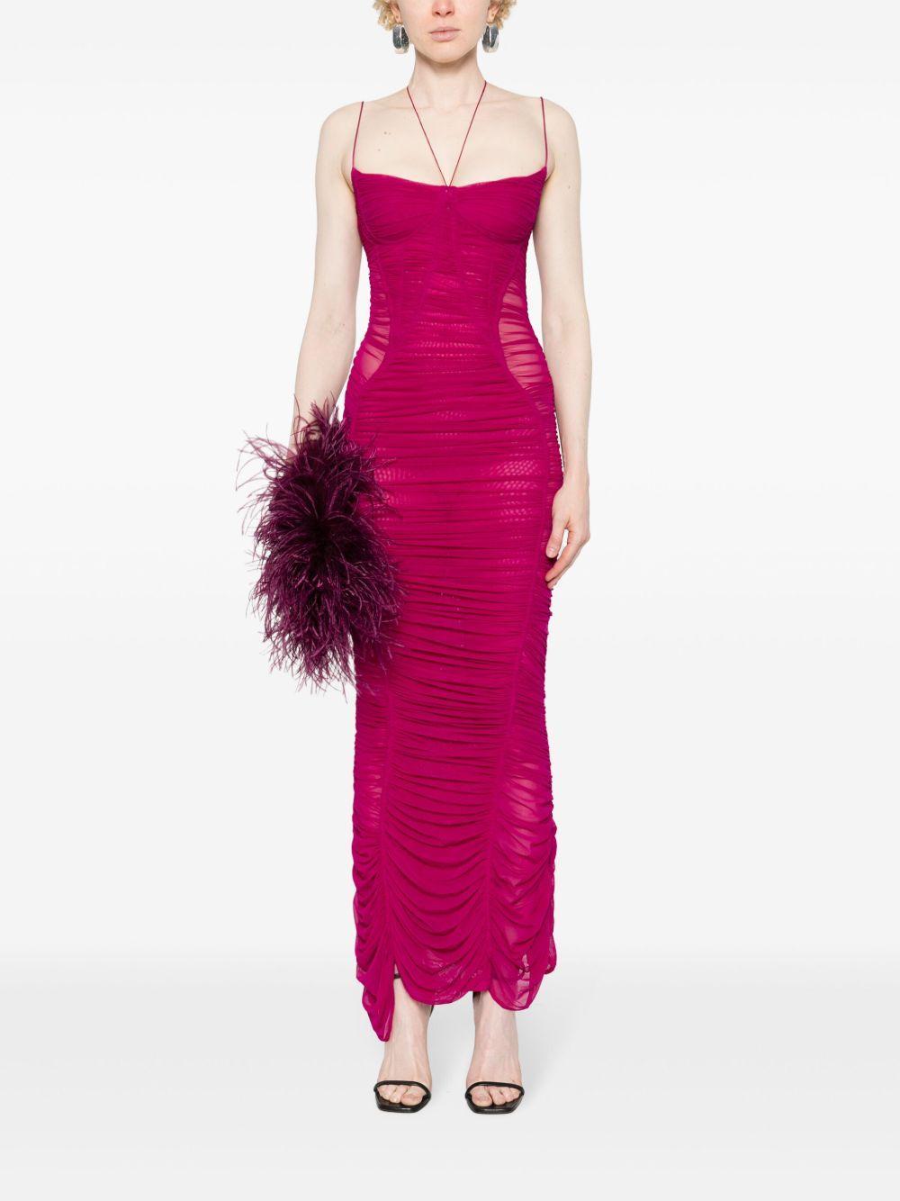 ruched mesh gown Product Image