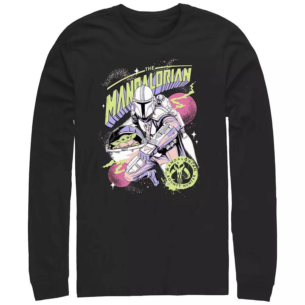 Men's The Mandalorian Pastel Colors Cover Graphic Tee,  Product Image