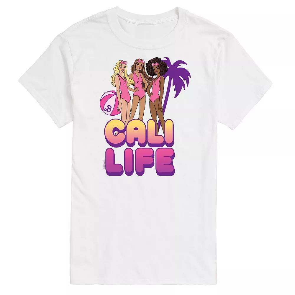 Big & Tall Barbie® Cali Life Graphic Tee, Men's, Size: 6XB, White Product Image