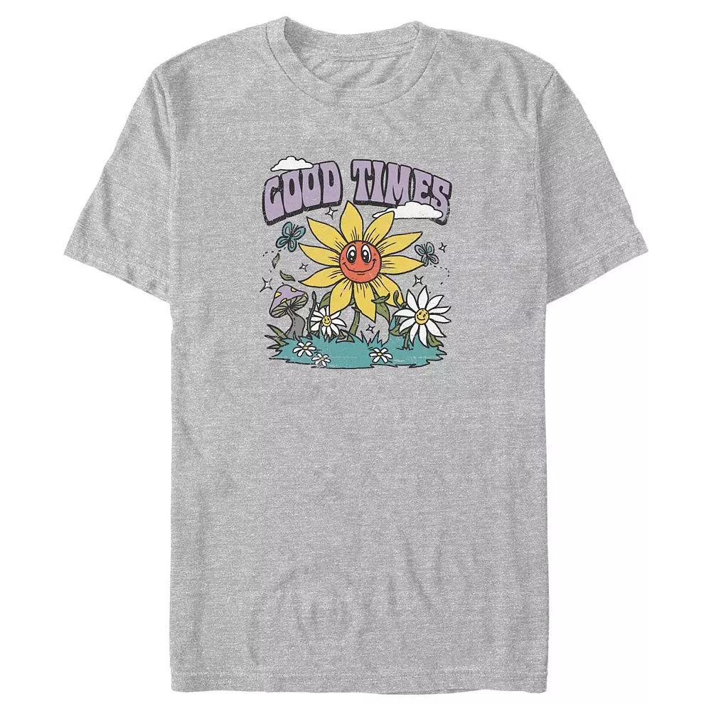Big & Tall Good Times Happy Flowers Graphic Tee, Men's,  Product Image