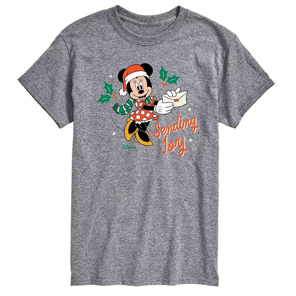 Disney's Minnie Mouse Big & Tall Sending Joy Graphic Tee, Men's, Size: 4XB, Grey Gray Product Image