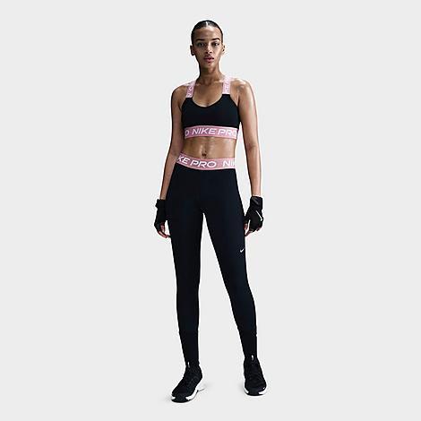Womens Nike Pro Mid-Rise Mesh-Paneled Leggings | CZ9779-010 Product Image