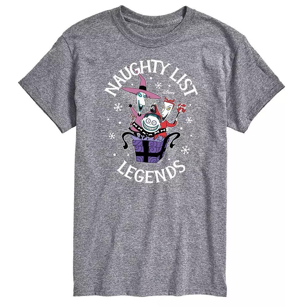 Disney's The Nightmare Before Christmas Men's Naughty List Legends Graphic Tee, Size: Small, Gray Product Image