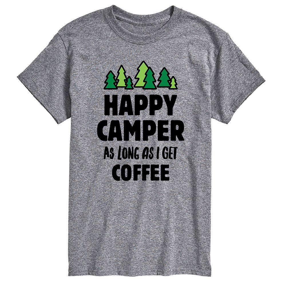 Big & Tall Happy Camper Coffee Graphic Tee, Men's,  Product Image